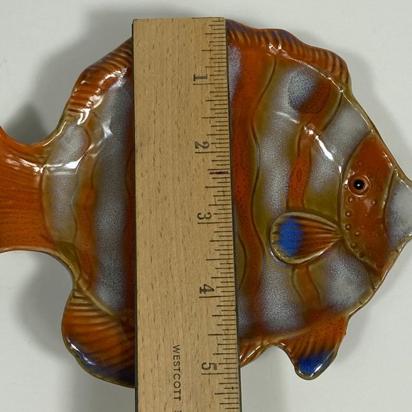 $5 when Bundled with 2 other items. 
Ceramic Fish Trinket Dish, Orange, White, - Picture 5 of 5